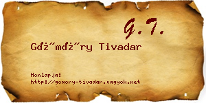 Gömöry Tivadar névjegykártya